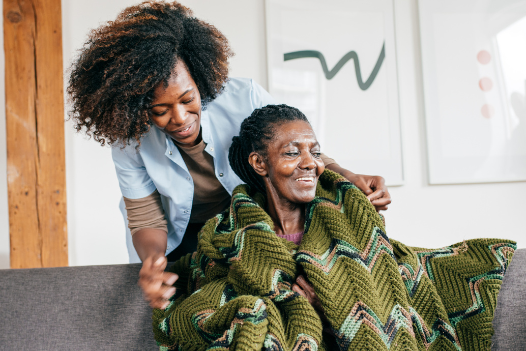 Caregiver in a retirement home